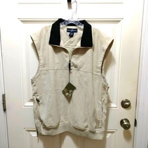Arnold Palmer Men's Cream and Black Vest Size L